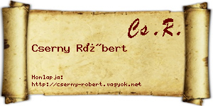 Cserny Róbert névjegykártya