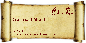 Cserny Róbert névjegykártya