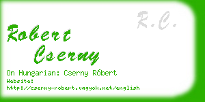 robert cserny business card
